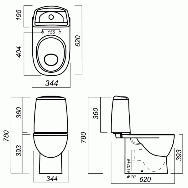 Унитаз-компакт Sanita luxe BEST BSTSLCC07110522   Унитаз-компакт Sanita luxe BEST BSTSLCC07110522