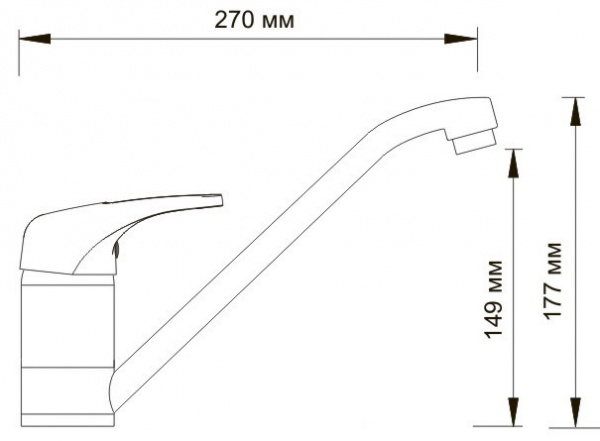 Смеситель WasserKRAFT ODER 6307 для кухонной мойки  Смеситель WasserKRAFT ODER 6307 для кухонной мойки
