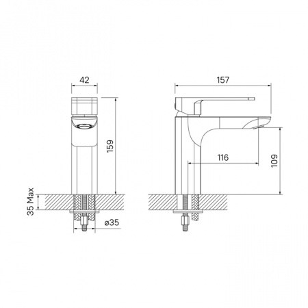 Смеситель IDDIS SLIDE SLIBG00i01 для раковины 