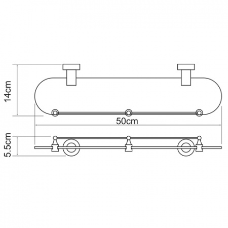Полка WasserKRAFT DONAU K-9444  