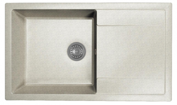 Мойка кухонная из литьевого мрамора Dr. Gans ТЕХНО 860 25.030.D0860.408 86*51 см. серый