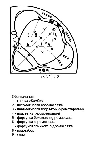Ванна акриловая Aquatek ГАЛАТЕЯ  135x135 см. 