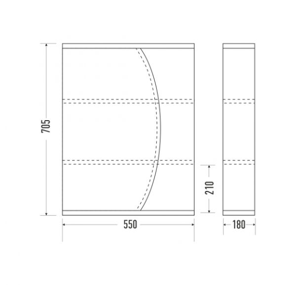 Зеркало Mirsant ФАРИДА  55 см.  Зеркало Mirsant ФАРИДА  55 см.