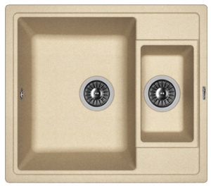 Мойка кухонная керамогранитная Florentina ЛИПСИ 580K 20.210.D0580.104 58*51 см. бежевый
