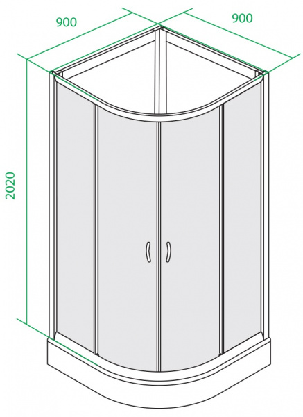 Душевая кабина IDDIS HA HA90WLP 90x90 см. 